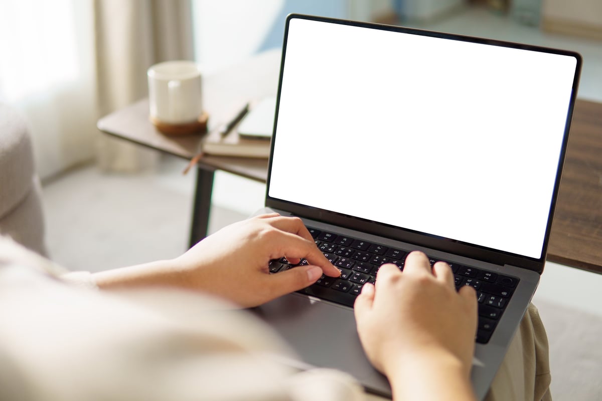 Small business website design on a laptop for a local service business